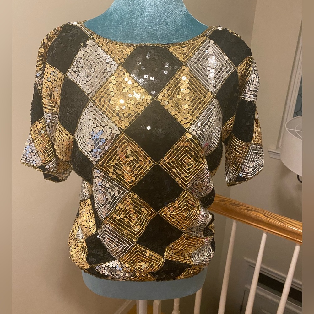 Beautiful Vintage 1980s Silk Blouse
